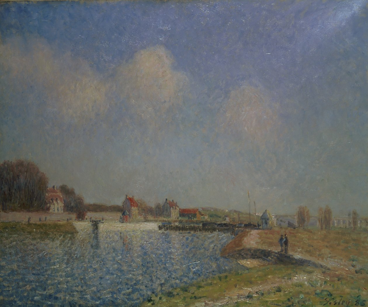 The Loing at Saint-Mammes, 1885 af Alfred Sisley
