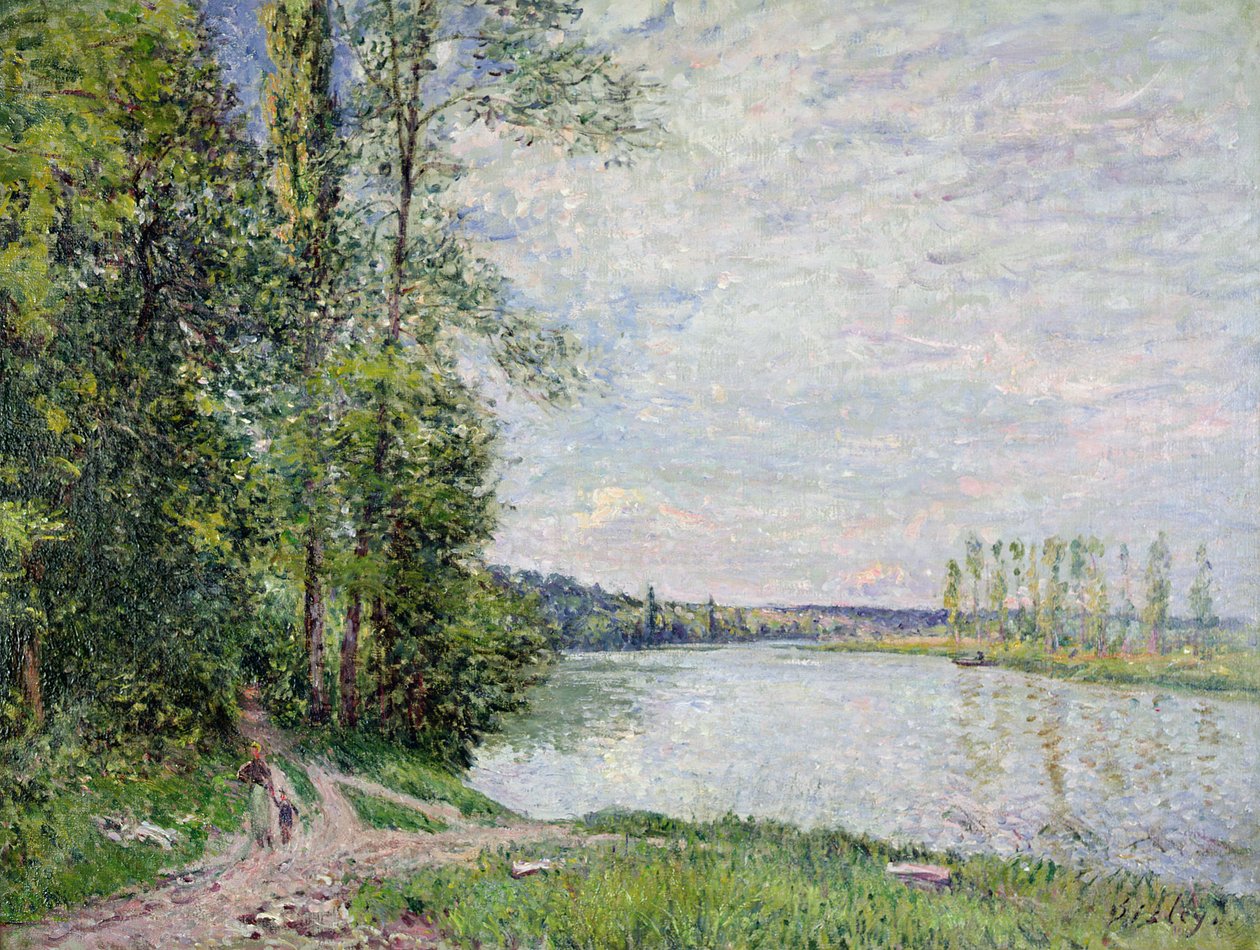 Riverside Road fra Veneux til Thomery, 1880 af Alfred Sisley