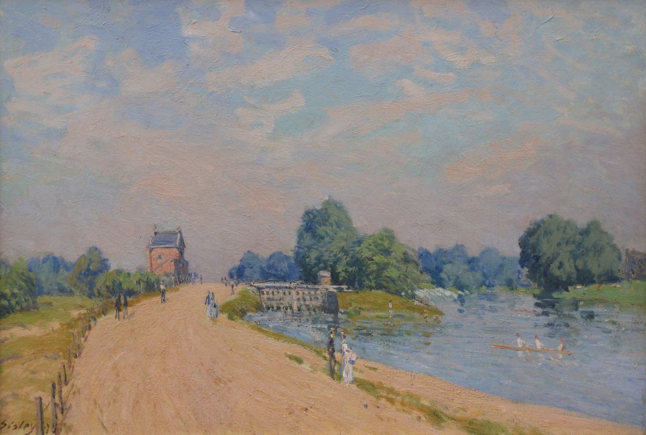 Vejen til Hampton Court af Alfred Sisley