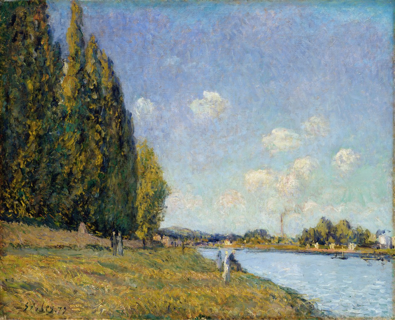 Seinen ved Billancourt, 1879 af Alfred Sisley