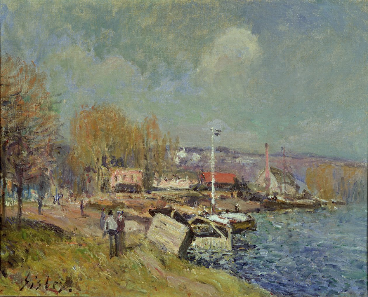 Seinen ved Port-Marly, 1877 af Alfred Sisley