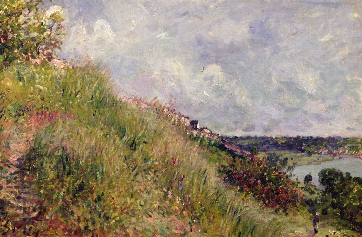 Seinen, udsigt over skråningerne af By, 1881 af Alfred Sisley