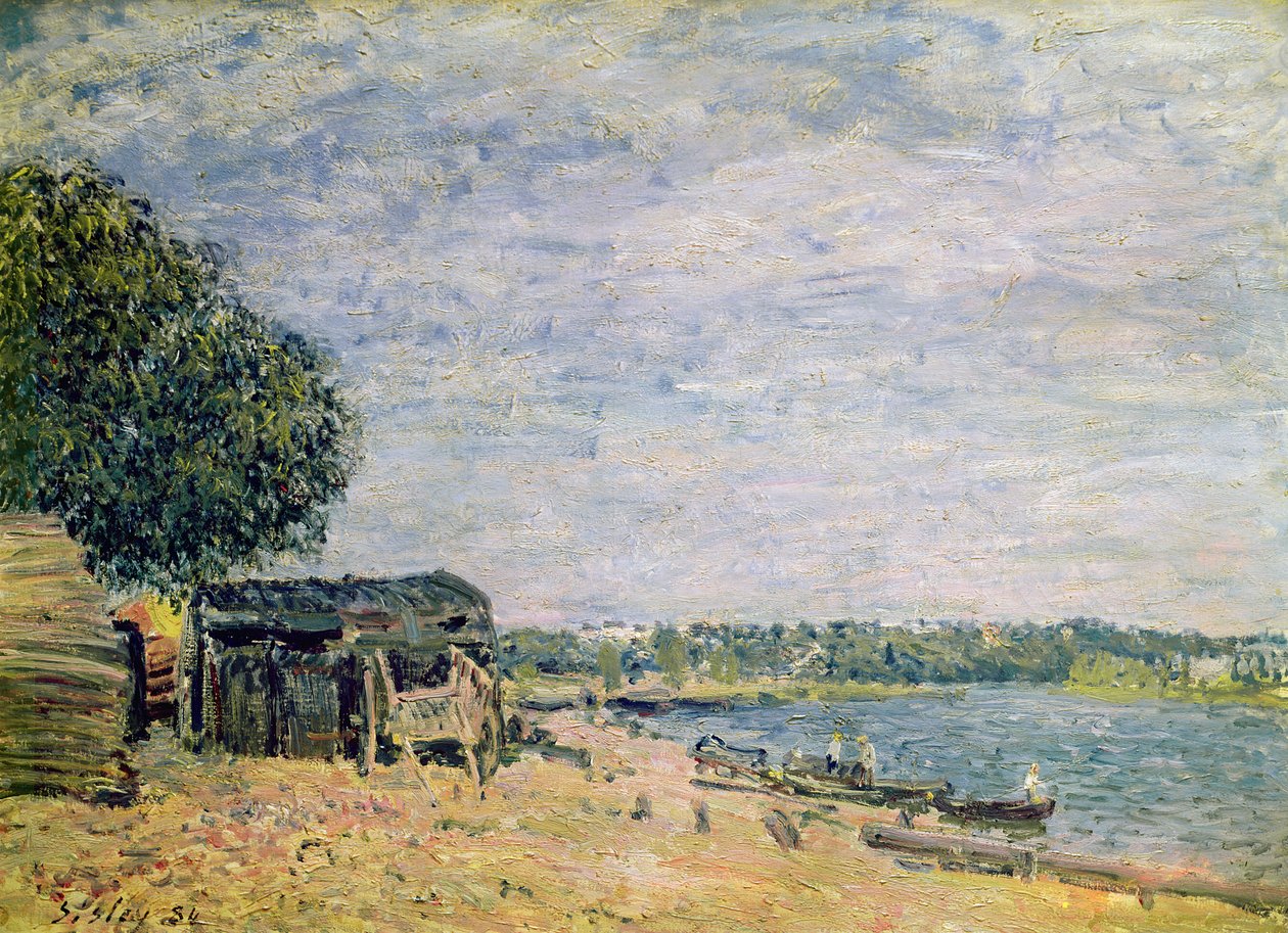 Landskabet i Saint-Mammes, 1884 af Alfred Sisley