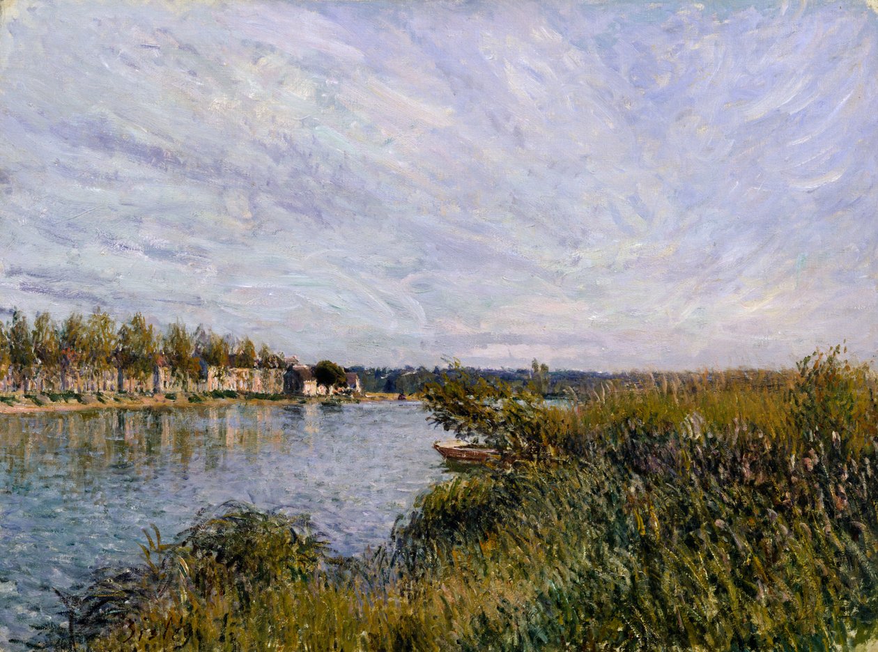 Udsigt over Saint-Mammès af Alfred Sisley