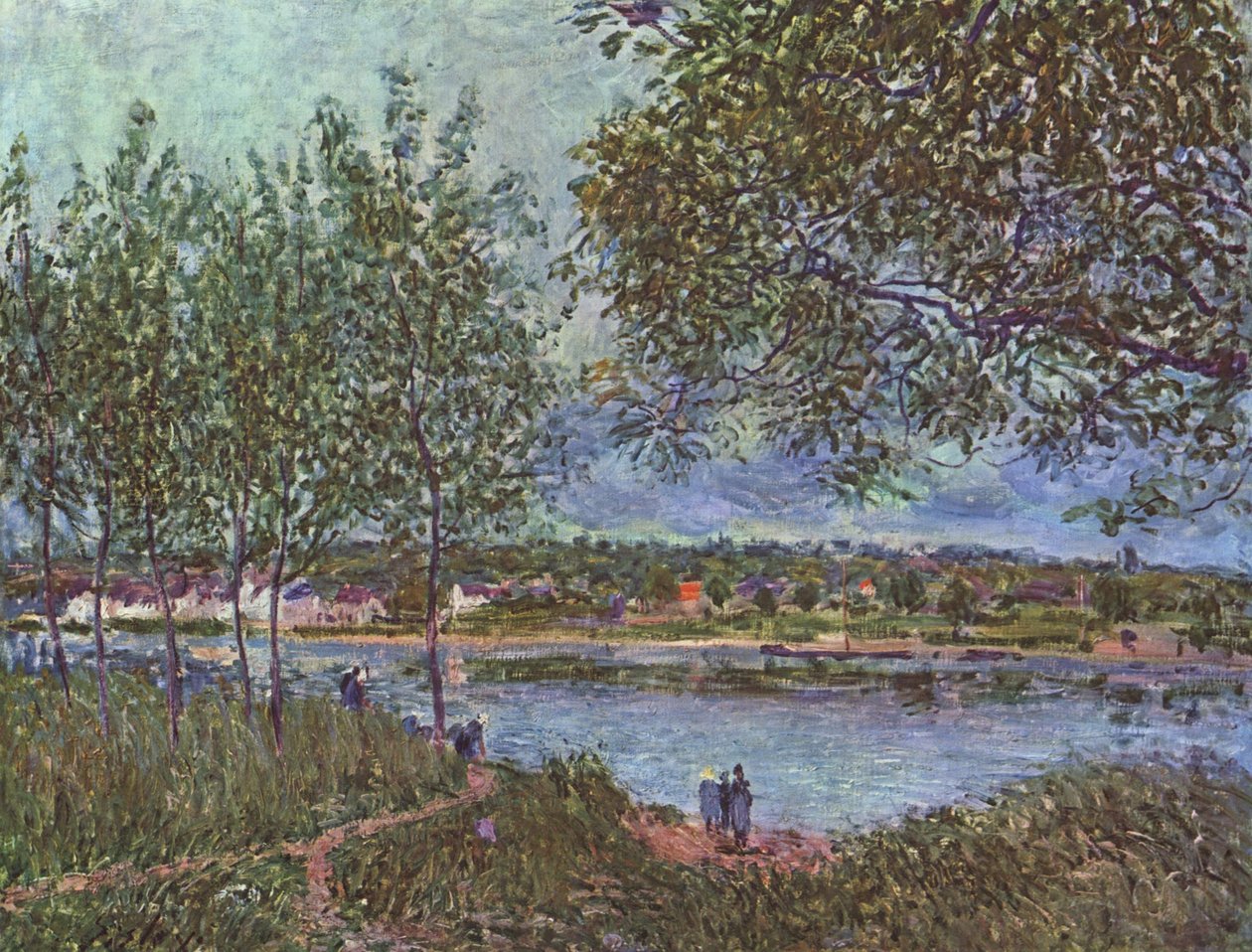 Vejen til den gamle færge af Alfred Sisley