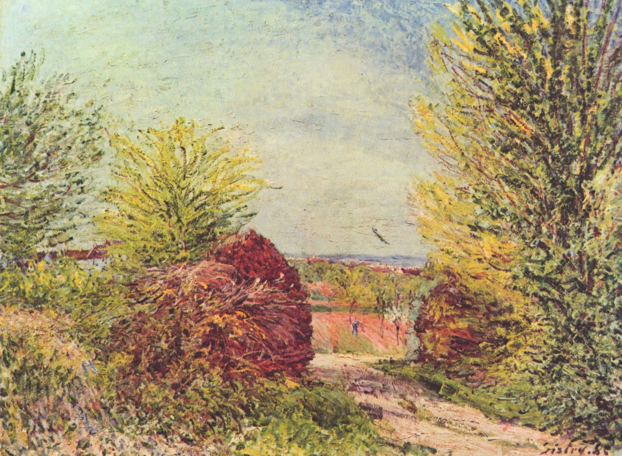 Sti i Veneux-Nadon om foråret af Alfred Sisley