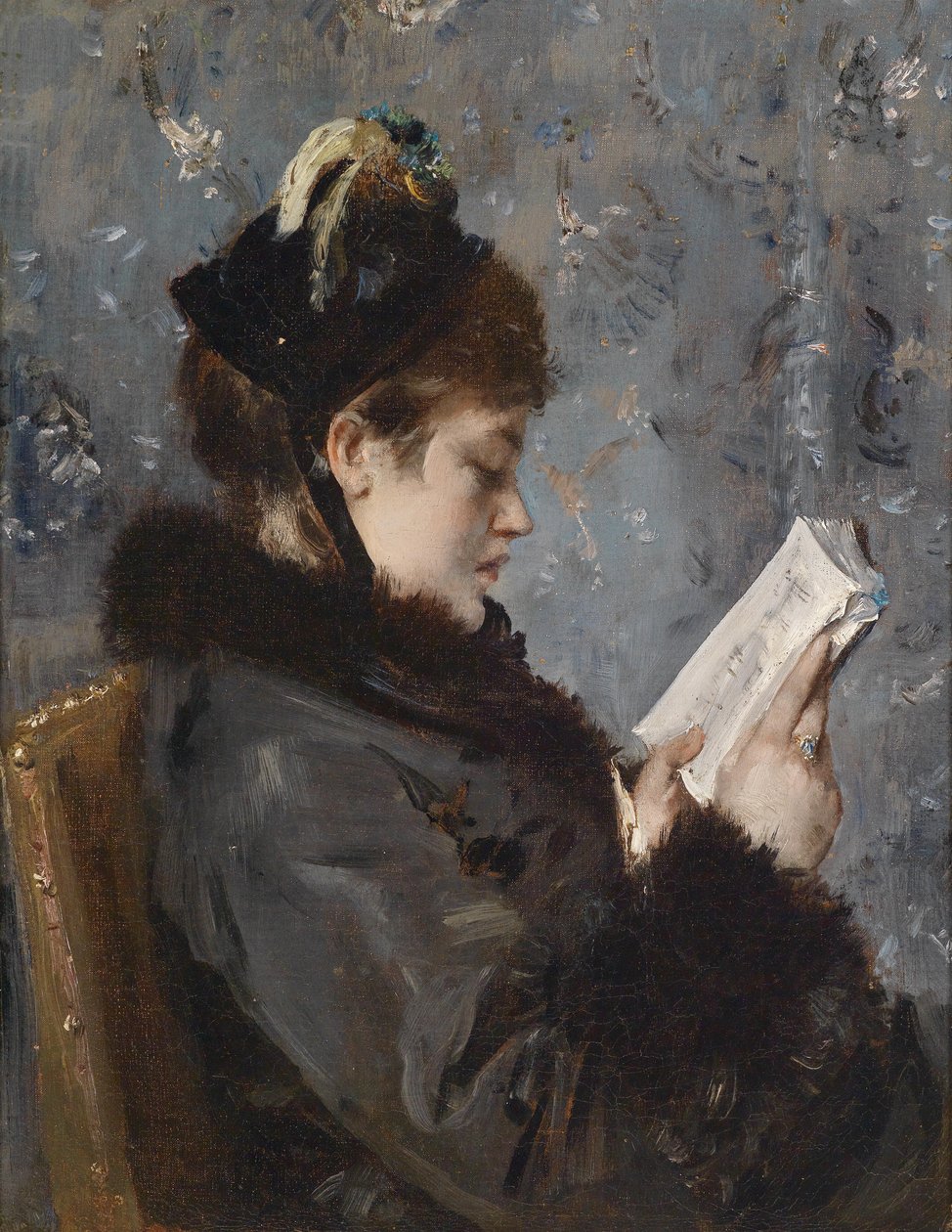 Læser ung dame af Alfred Emile Stevens