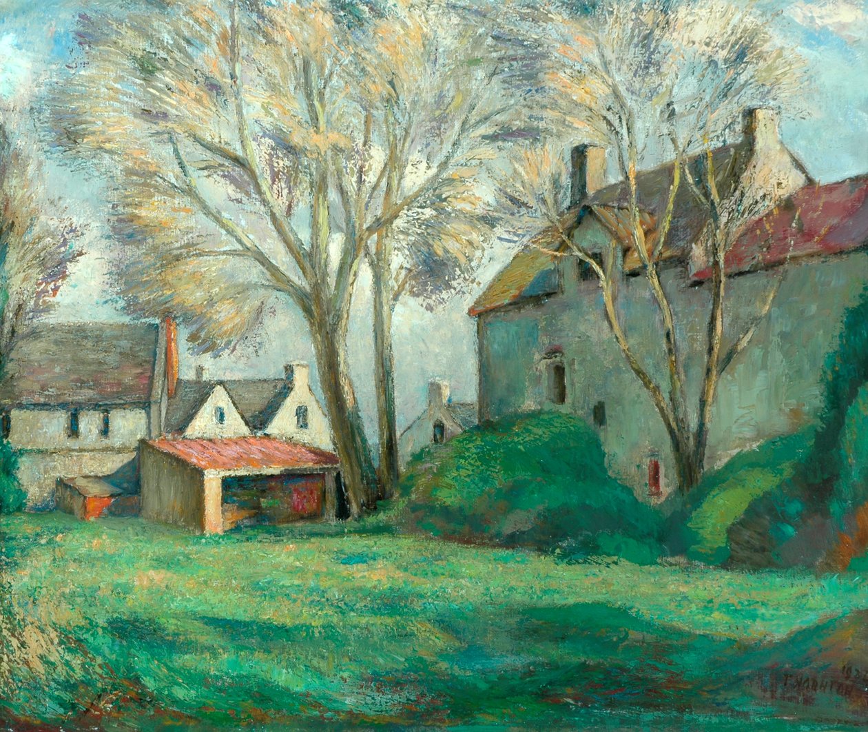 En Cotswold Farm, 1924 af Alfred Thornton