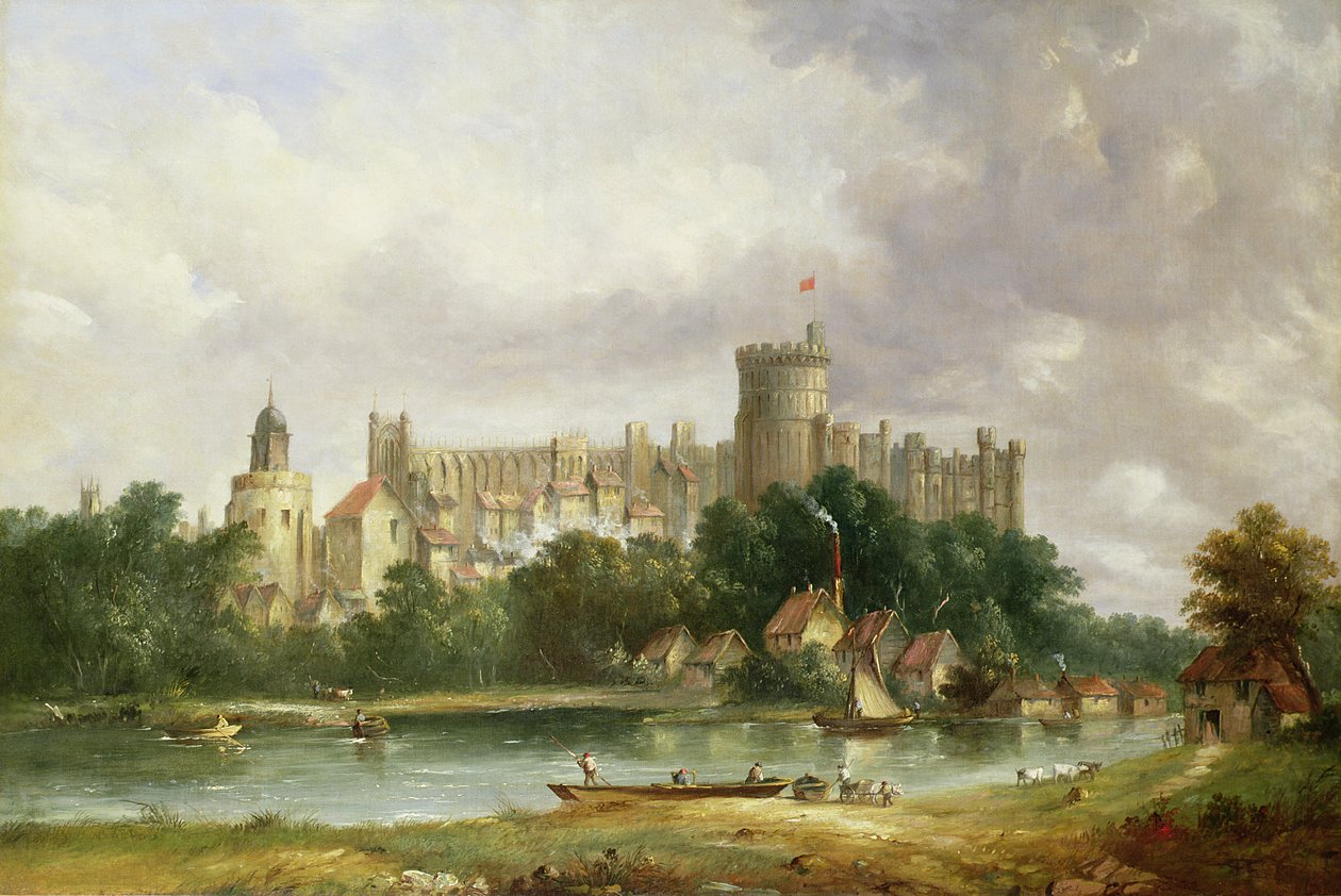 Windsor Castle: fra Themsen af Alfred Gomersal Vickers