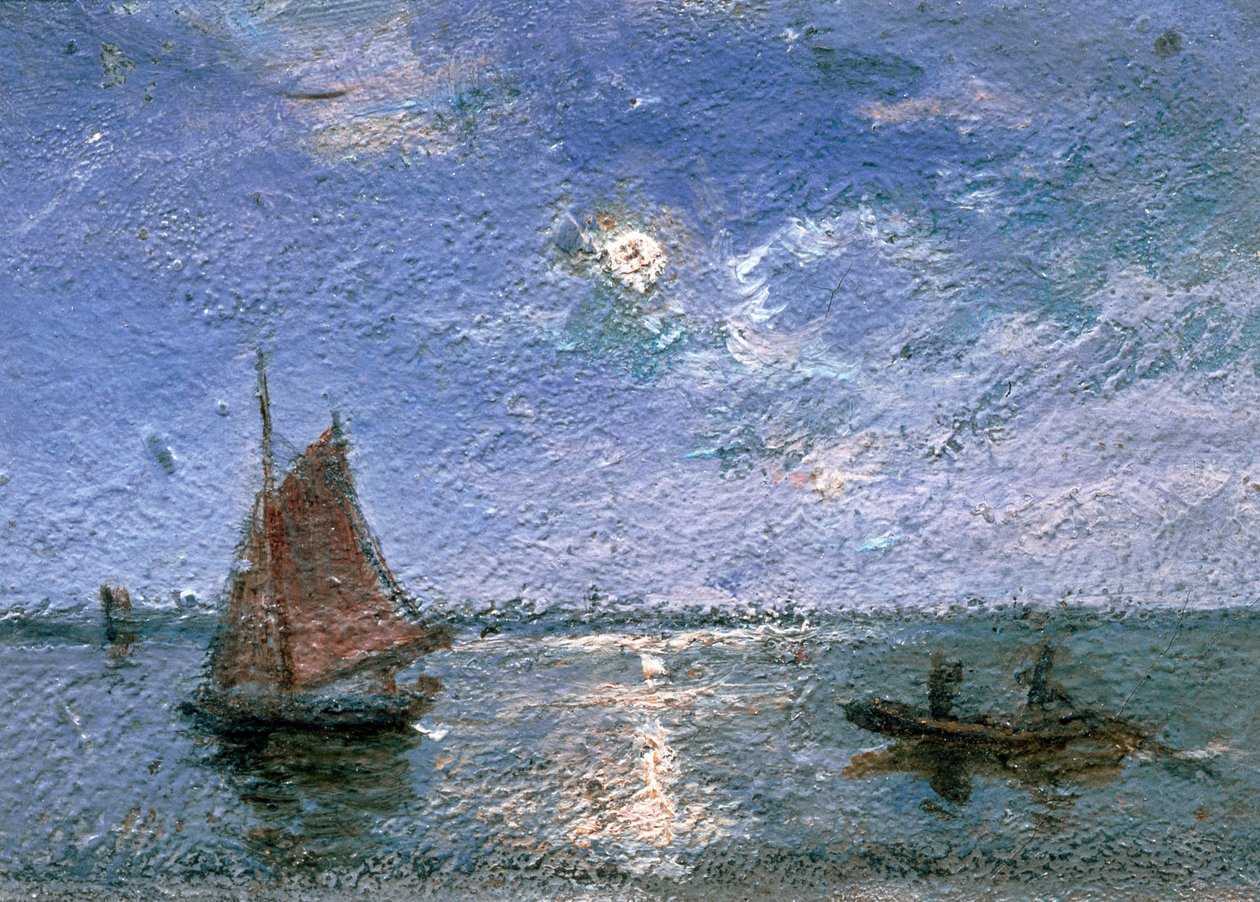 Fiskerbåde af Moonlight af Alfred Wahlberg