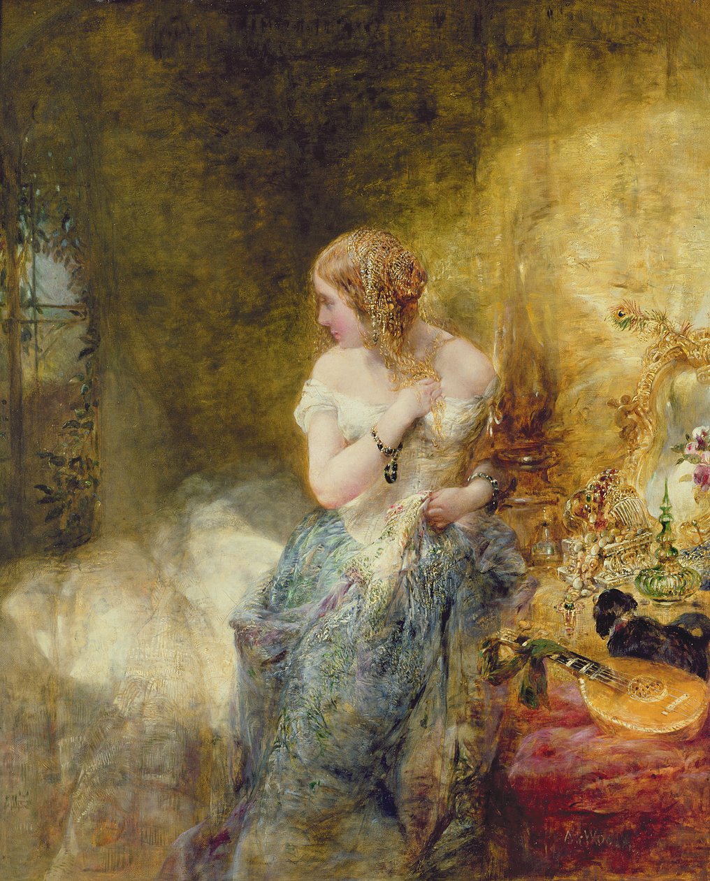 Boudoir, 1860 af Alfred Woolmer