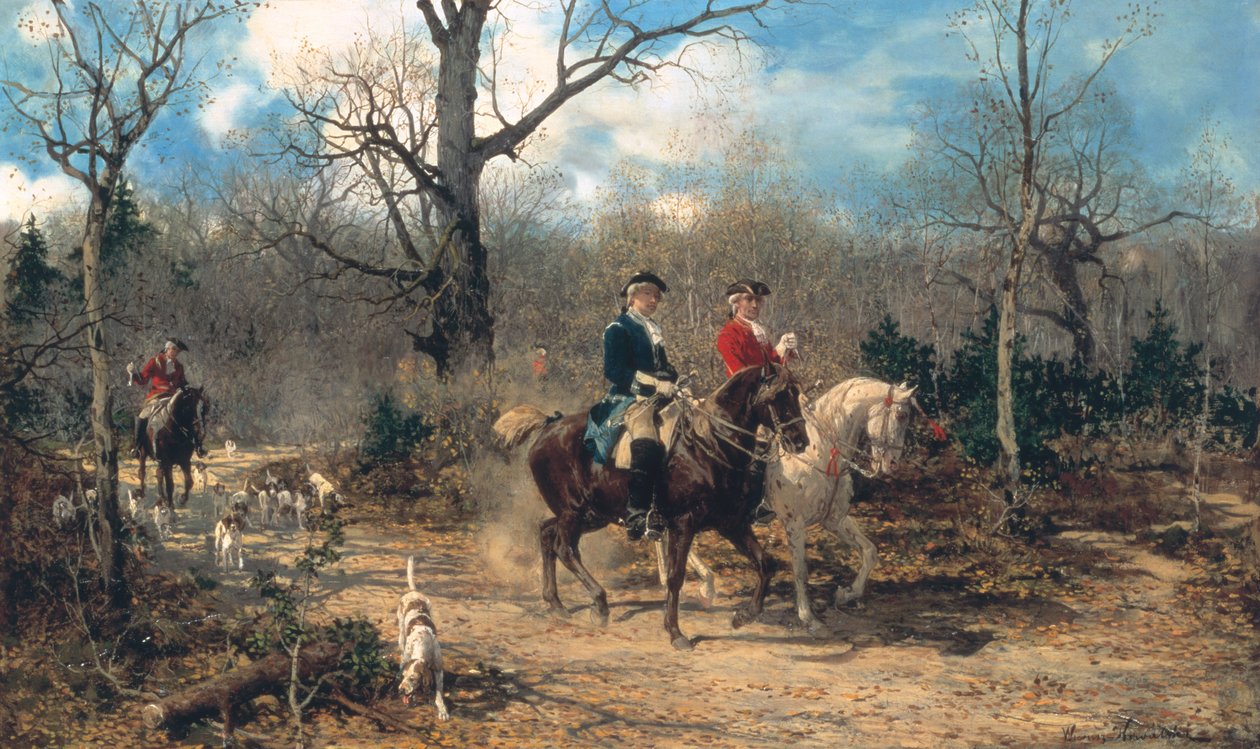 Efterårsturen, ca.1875-80 af Alfred von Wierusz Kowalski
