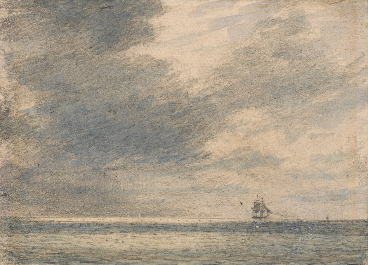 Aften til søs af Alfred Abram Constable