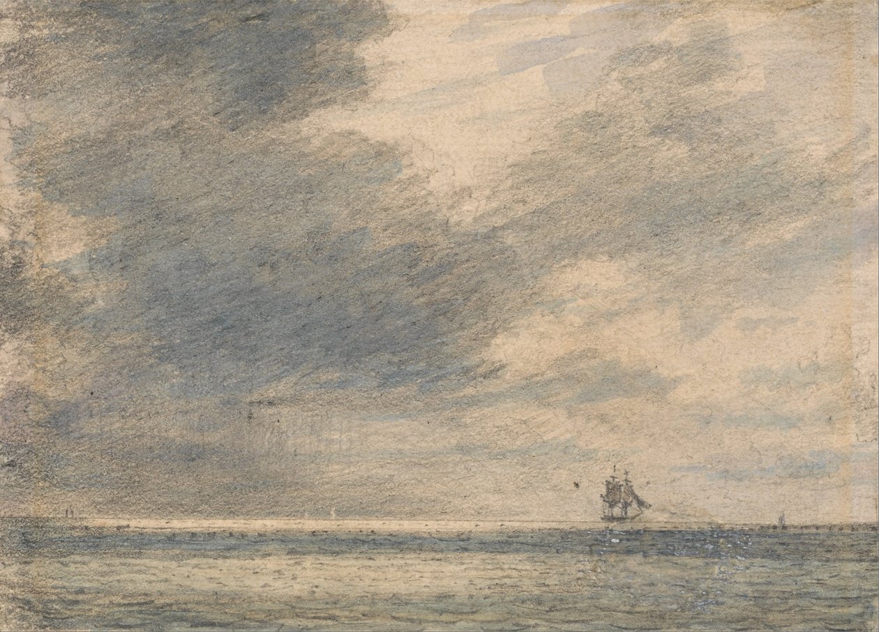 Aften til søs af Alfred Abram Constable
