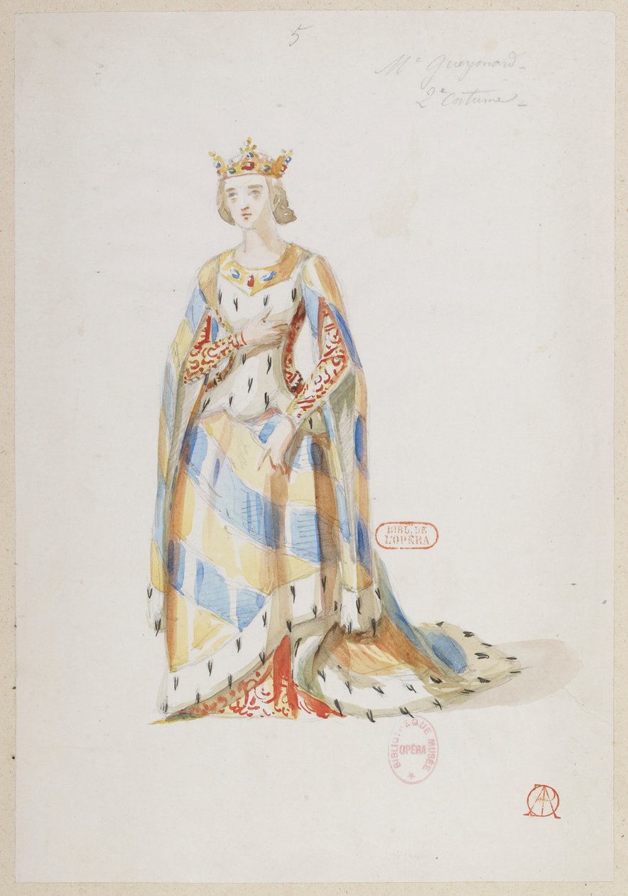 Halévy - La magicienne - kostumemodeller af Alfred Albert - 05. Mme Gueymard, 2. kostume af Alfred Albert