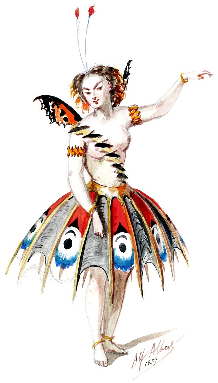 Halévy - La magicienne - kostumemodeller af Alfred Albert - 11. Papillon (retoucheret) af Alfred Albert