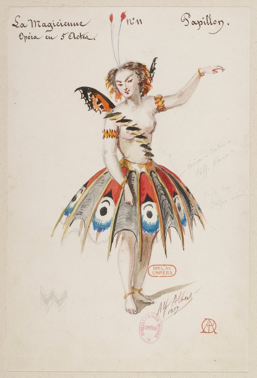 Halévy - La magicienne - kostumemodeller af Alfred Albert - 11. Sommerfugl af Alfred Albert
