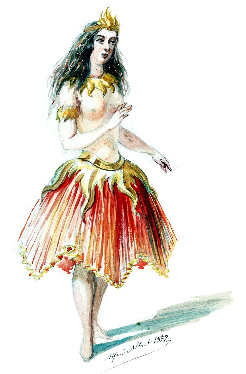 Halévy - La magicienne - kostumemodeller af Alfred Albert - 12. Salamandre (retoucheret) af Alfred Albert