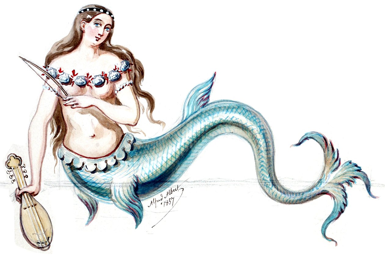 Halévy - La magicienne - kostumemodeller af Alfred Albert - 14. Sirene (retoucheret) af Alfred Albert