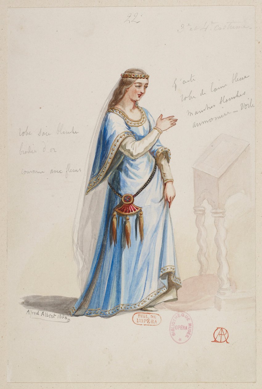 Halévy - Tryllekunstneren - kostumemodeller af Alfred Albert - 22 (Mélusine) af Alfred Albert