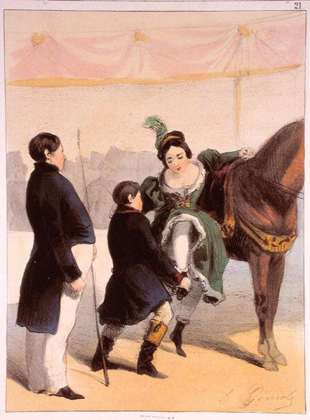 Cirkusartist, fra Les Femmes de Paris, 1841-42 af Alfred Andre Geniole