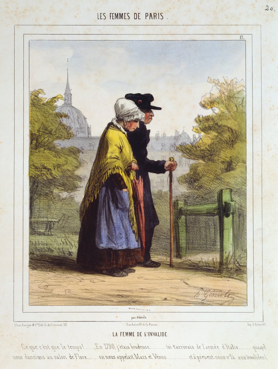 Invalidernes kvinde, fra kvinderne i Paris, 1841-42 af Alfred Andre Geniole