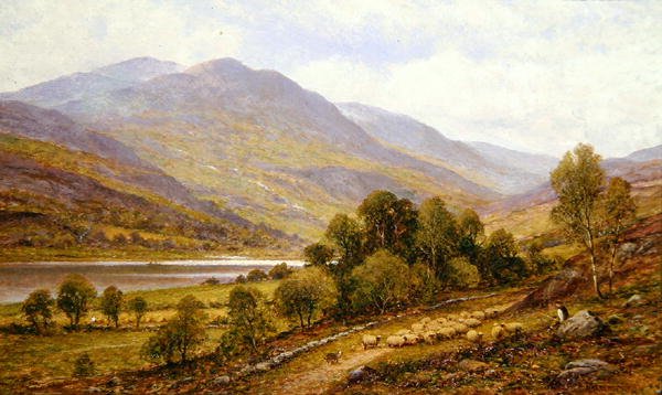 Snowdonia (mulig Gwynant-søen) af Alfred Augustus Glendening