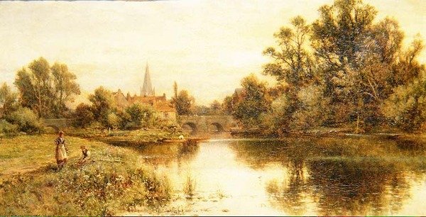 Themsen ved Marlow af Alfred Augustus Glendening