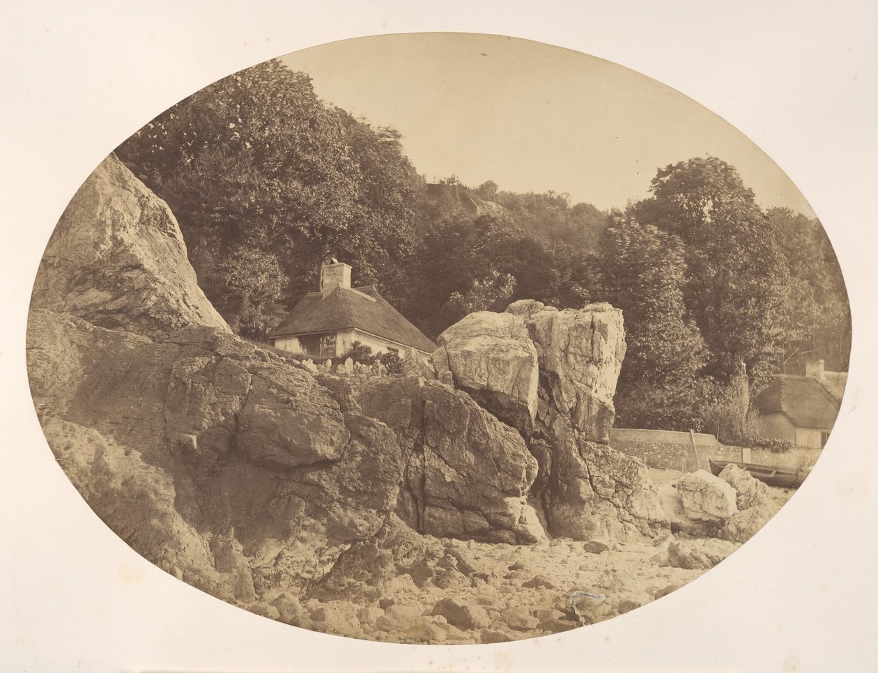 Babbacombe, fra stranden, 1857. af Alfred Batson