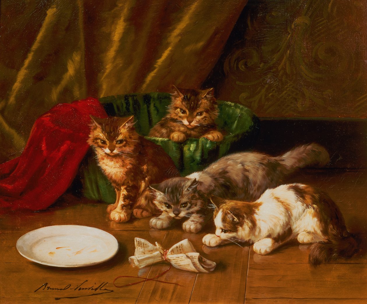 Papirmusen (olie på lærred) af Alfred Brunel de Neuville