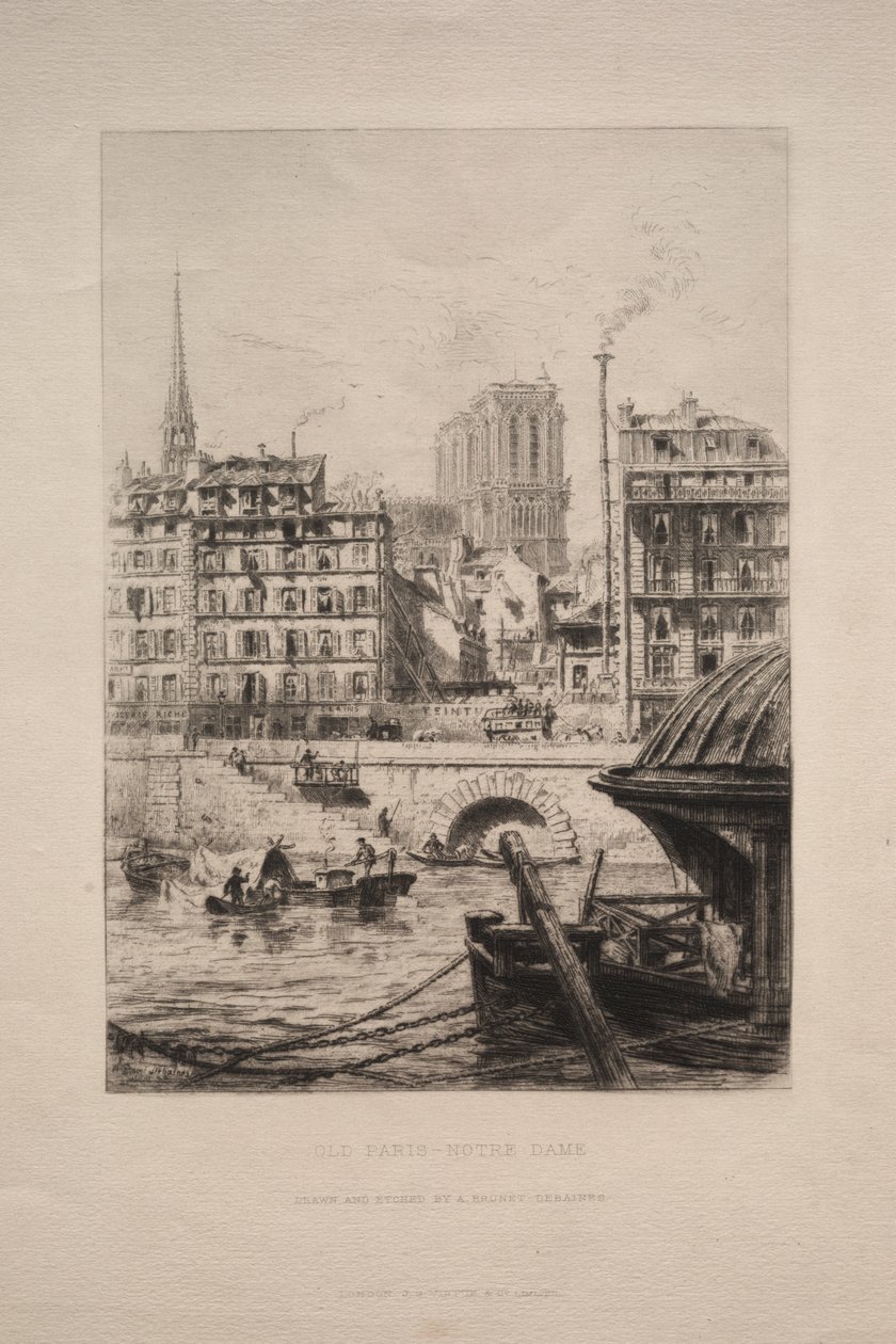 Gamle Paris: Notre Dame af Alfred Brunet Debaines