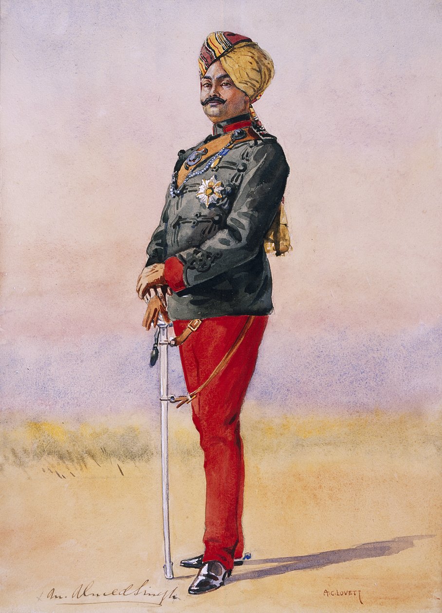 Æresmajor H.H. Sir Umed Singh Bahadur, Maharao af Kota, illustration til 