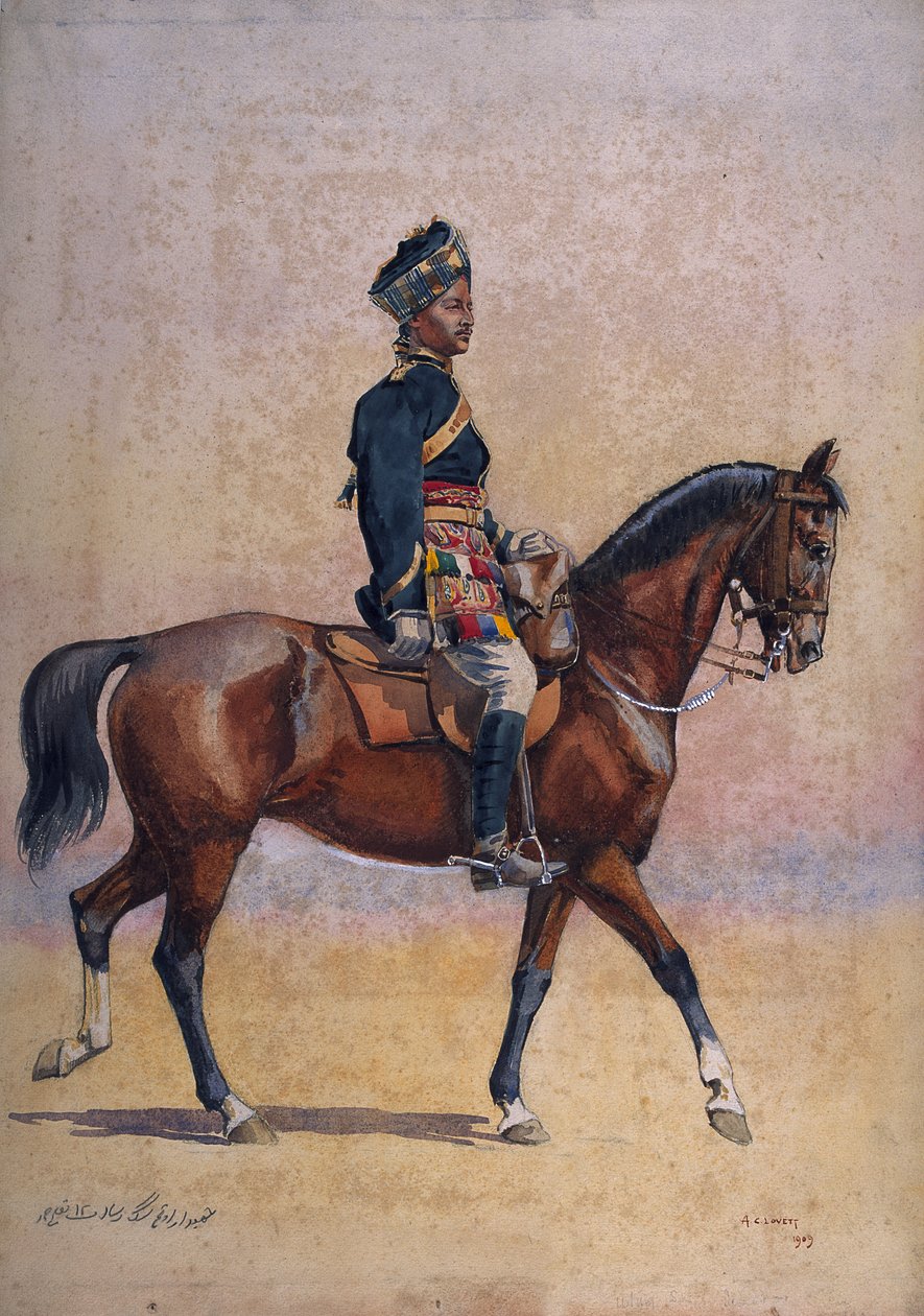 Soldat fra det 12. kavaleri, Jemadar, Dogra, illustration til 