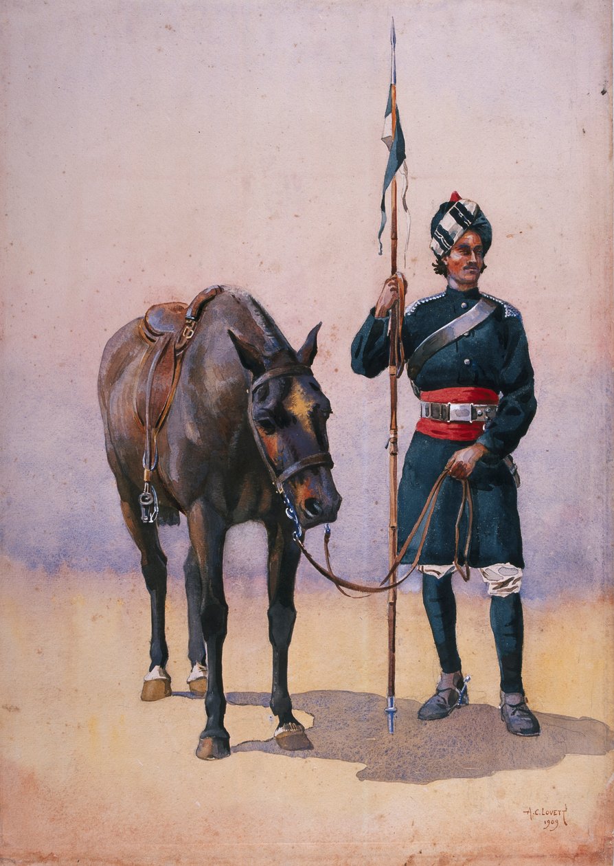 Soldat fra 19th Lancers (Fane