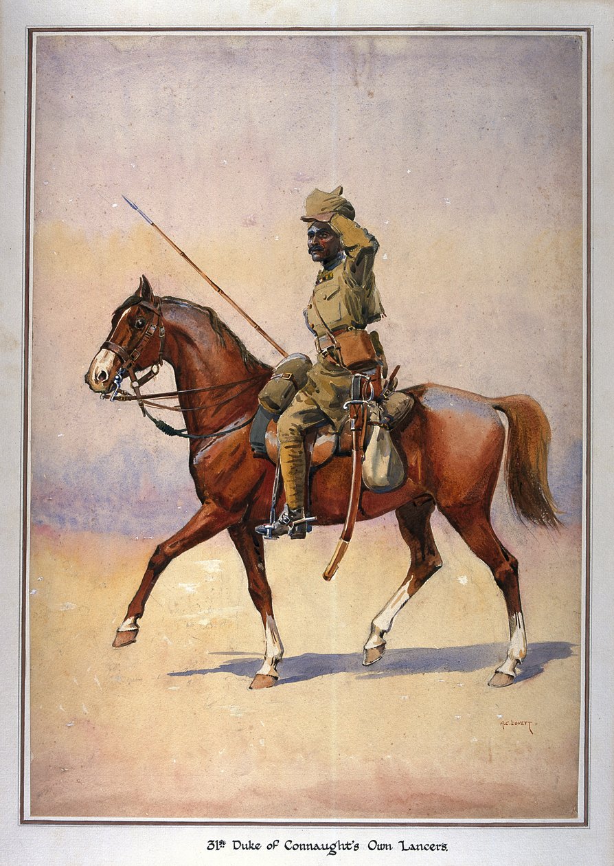 Soldat fra den 31. hertug af Connaughts egen Lancer, Daffadar, Dekhani Mahratta, illustration til 