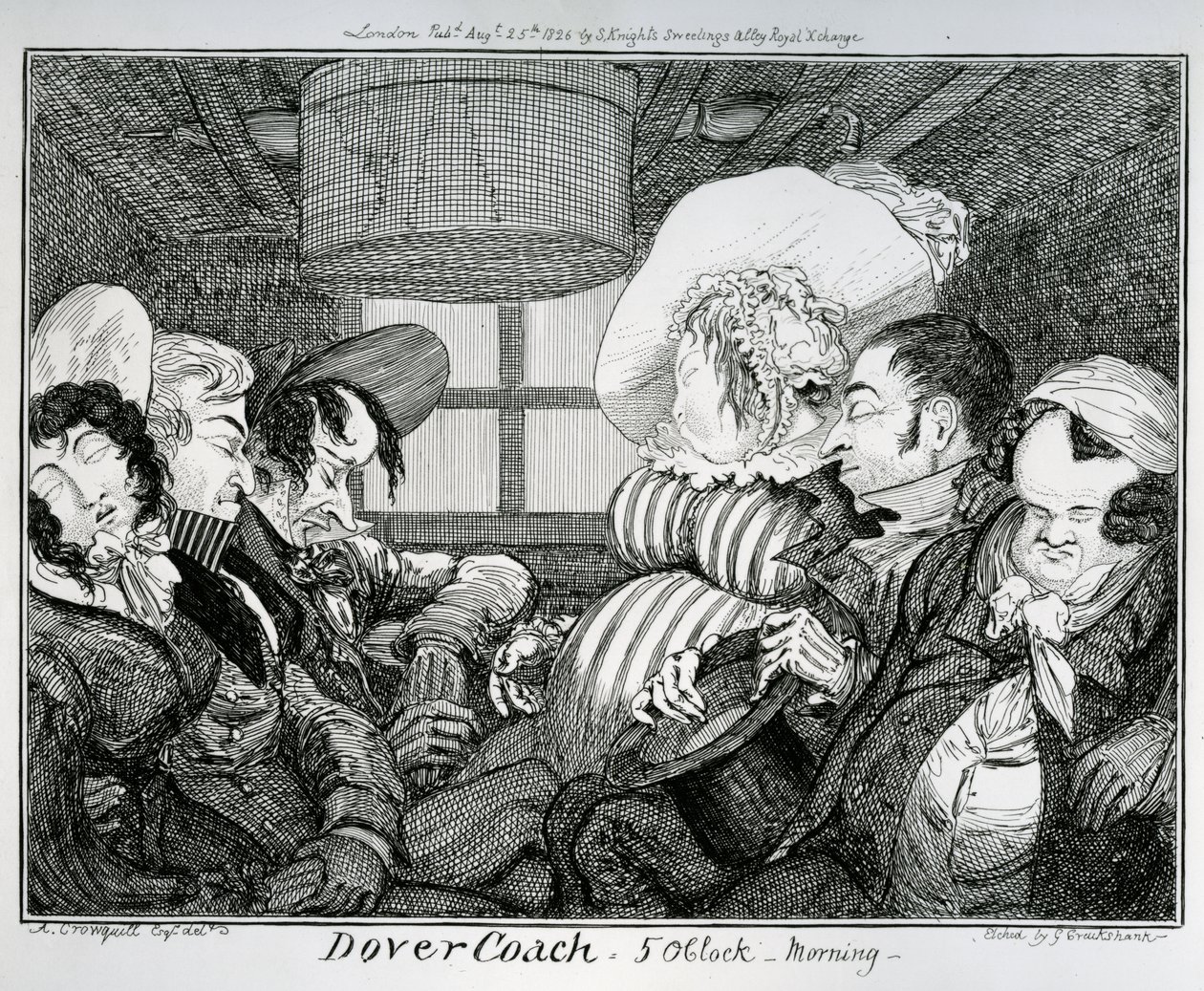 Dover Coach, 5 om morgenen, ætset af George Cruikshank, 1826 af Alfred Crowquill