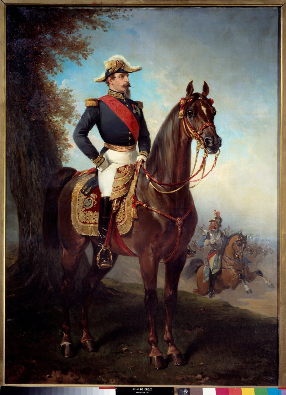 Rytterportræt af Napoleon III (1808-1873). Maleri af Alfred De Dreux (1810 - 1860) af Alfred Dedreux