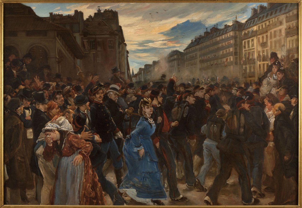 Le départ des mobiles, en juillet 1870, ca. 1879 (olie på lærred) af Alfred Dehodencq