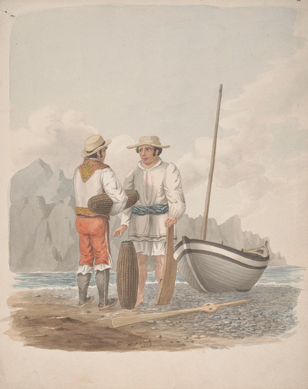 Bådsmand og Medianero fra Garachics, Tenerife af Alfred Diston