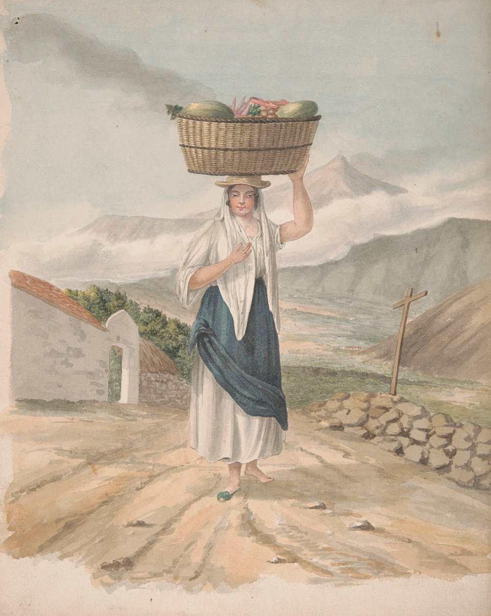 Kvindelig huckster fra Port Orotava af Alfred Diston