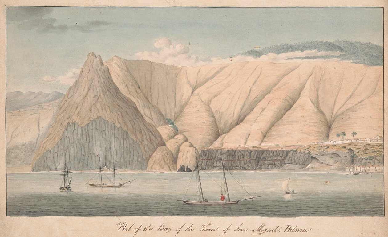En del af bugten i byen San Miguel, La Palma af Alfred Diston