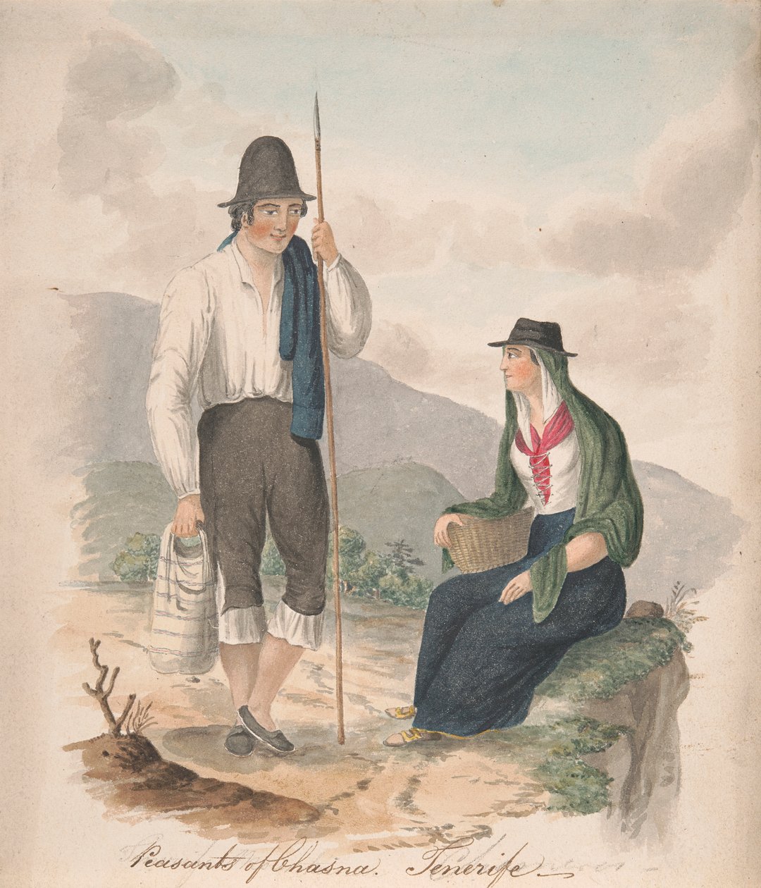 Bønder fra Chasna, Tenerife af Alfred Diston