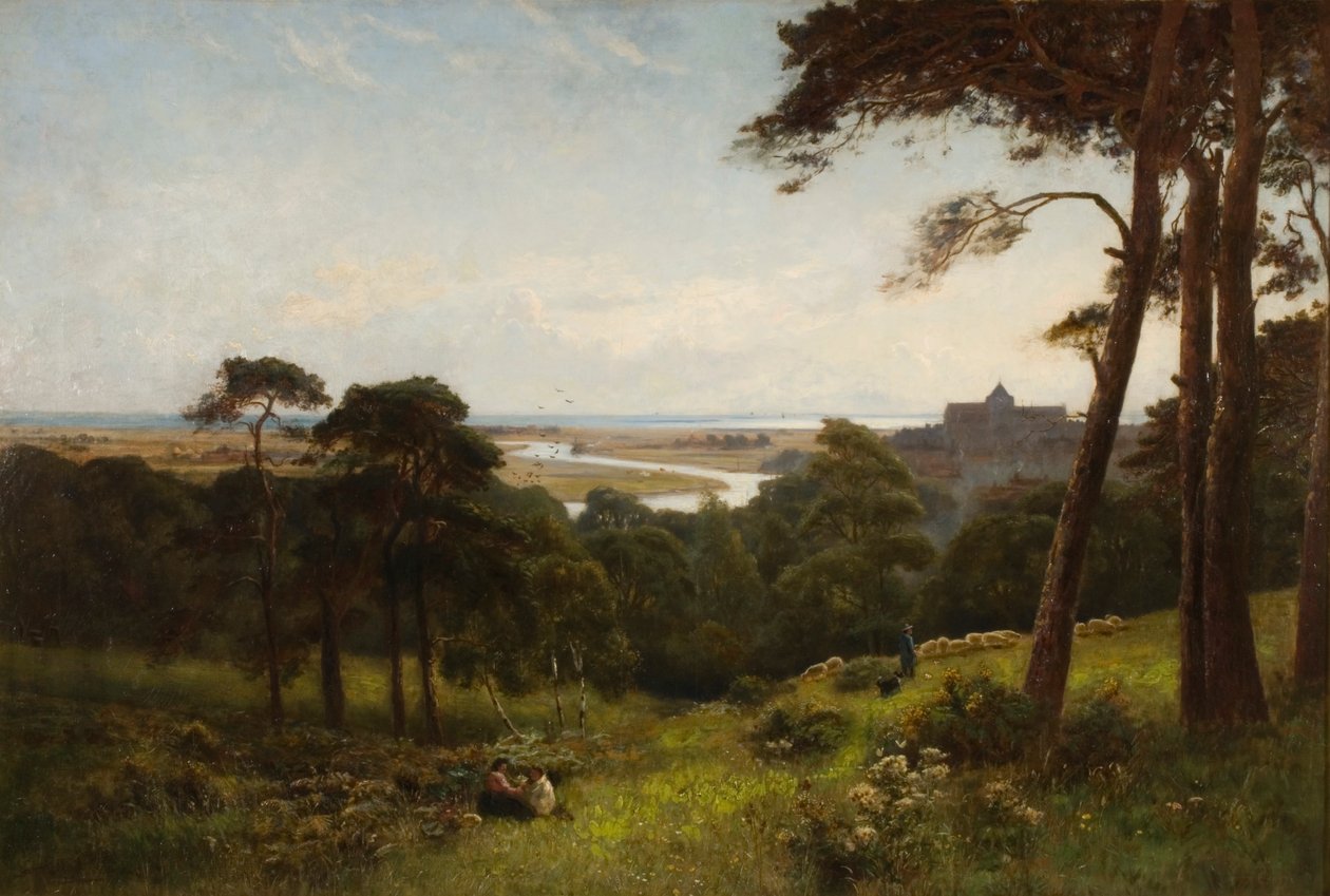 Arundel, tidlig morgen af Alfred East