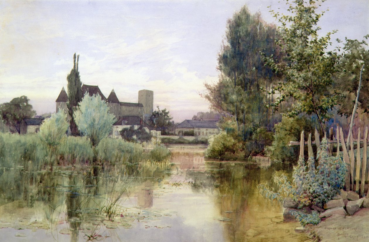 Chateau de Nemours af Alfred East