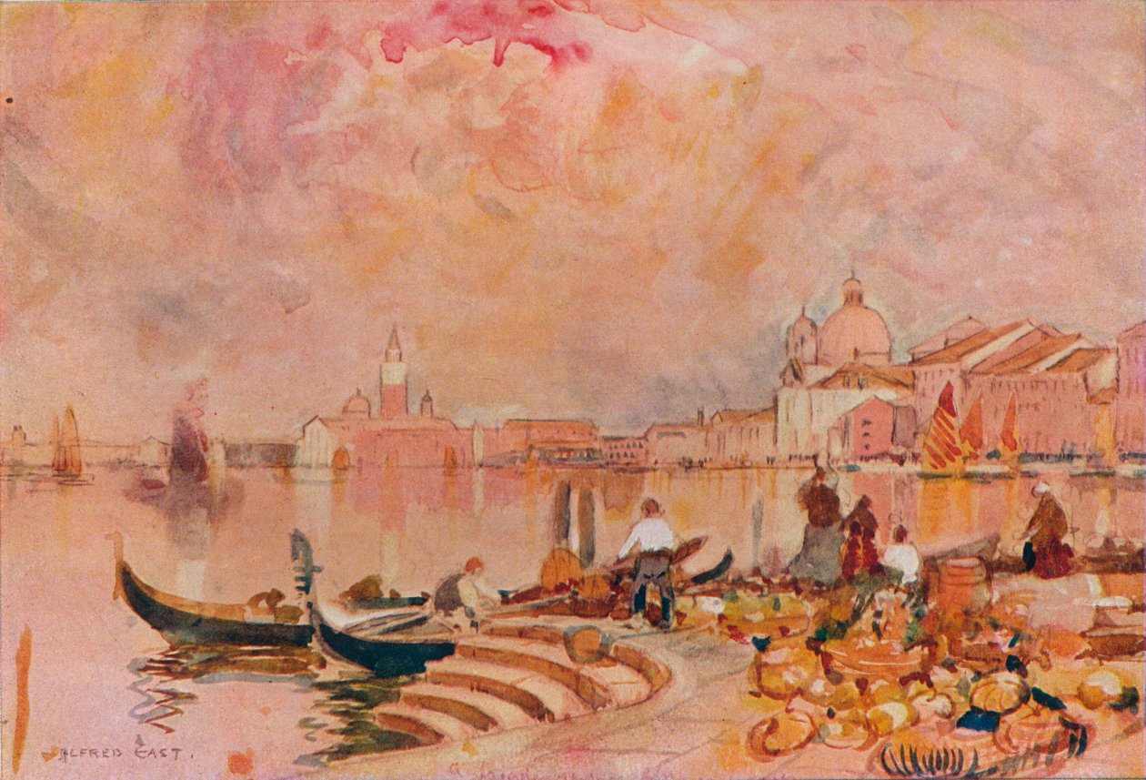 Evening Glow, Venedig, c1895 af Alfred East