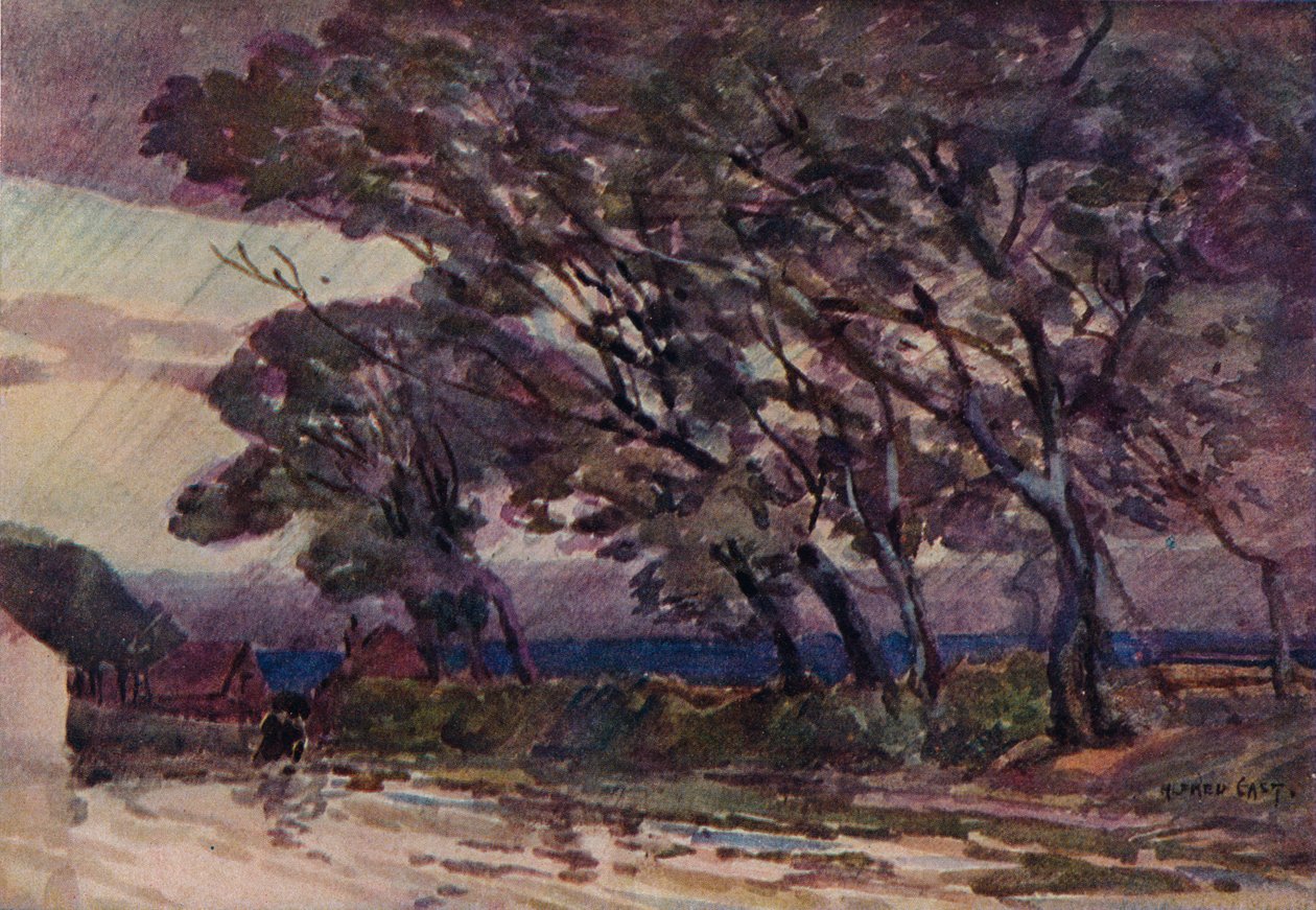 En stormfuld aften, c1890 af Alfred East