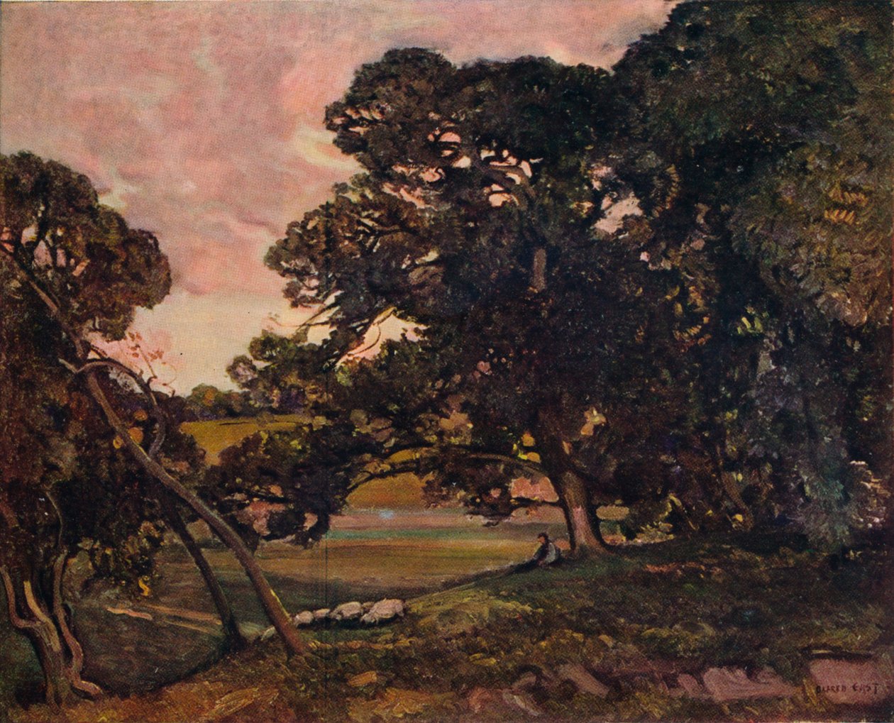 I Cotswolds, c1909 af Alfred East