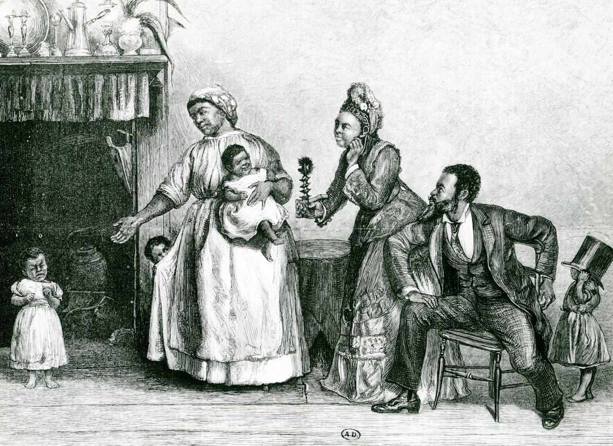 Tante Chloes besøg, 1877 af Alfred Edward Emslie