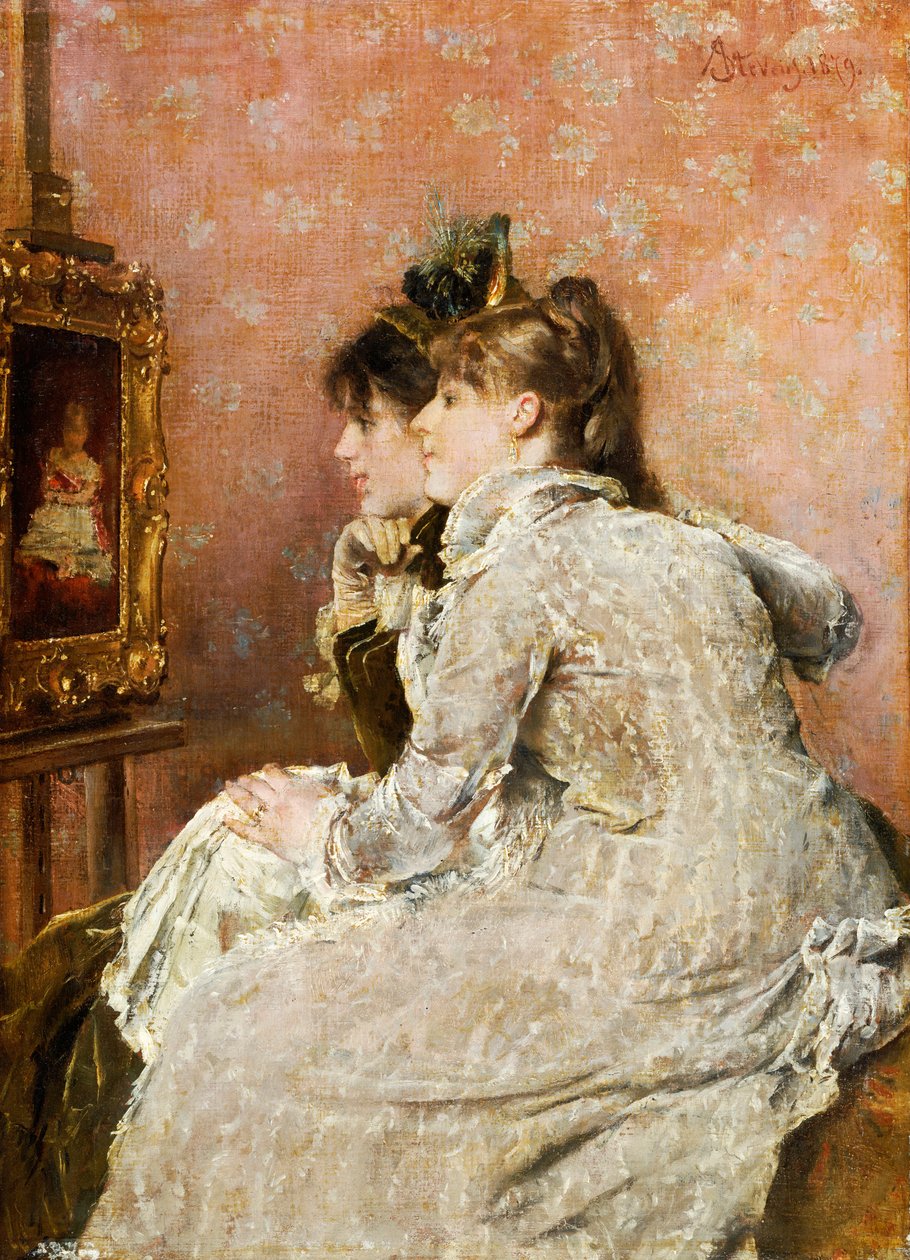 Beundrer portrættet, 1879 af Alfred Emile Stevens