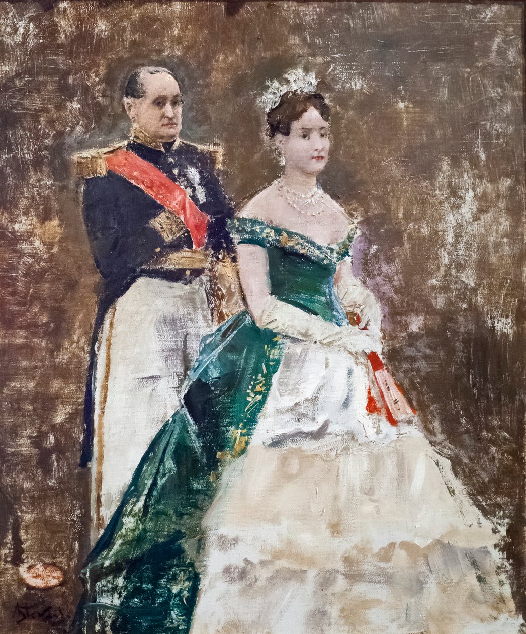 Jerome Bonaparte og hans datter Mathilde af Alfred Emile Stevens